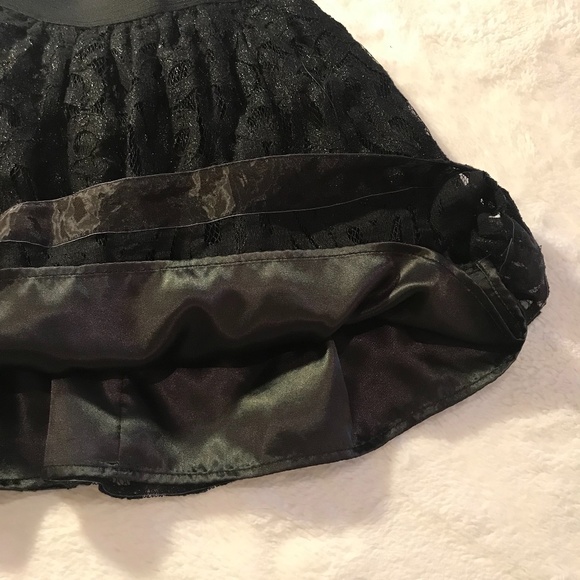 LOVE...ADY Black Lace Sparkly Skirt Girls (M) - Picture 7 of 7